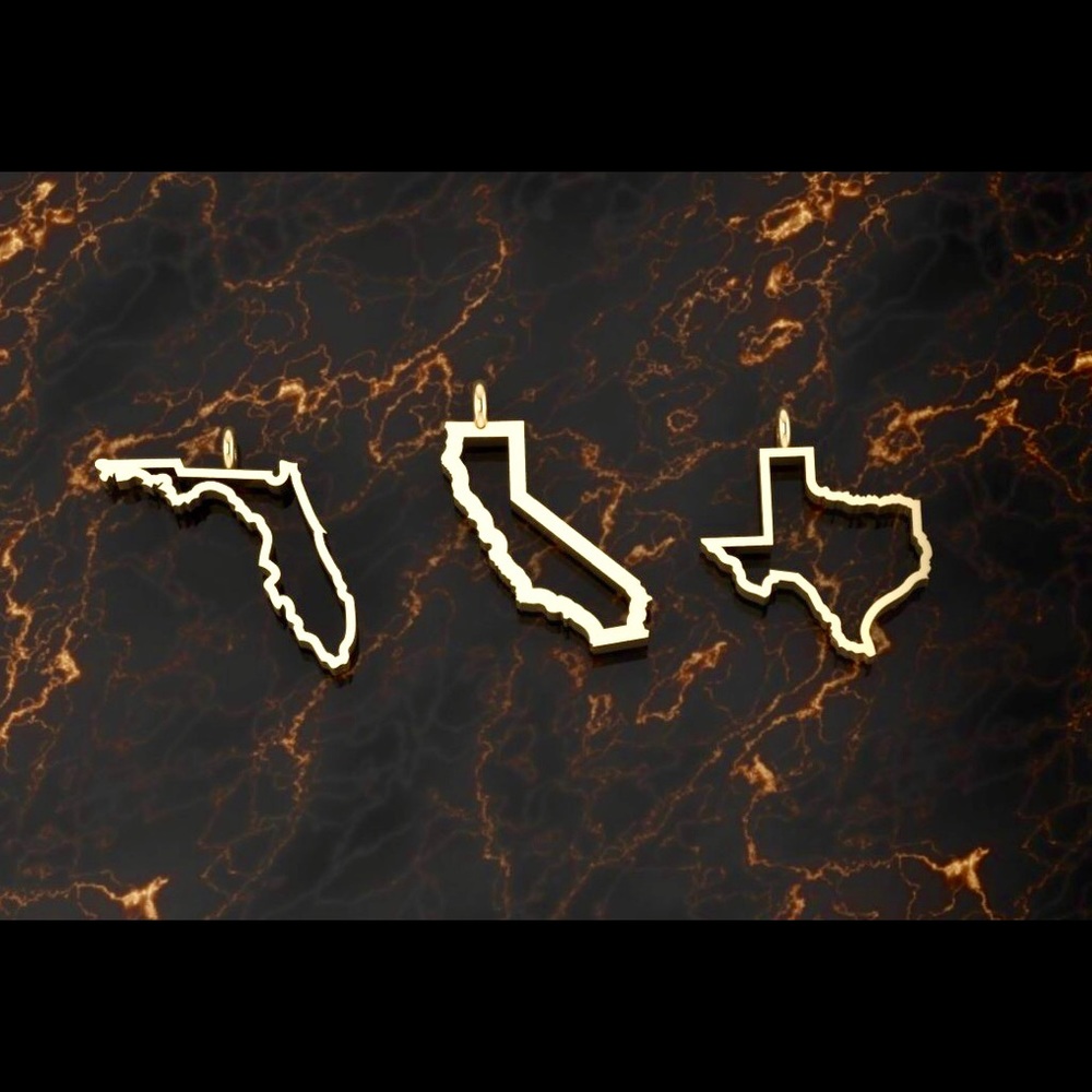 State shaped pendants - Picture 3 of 3